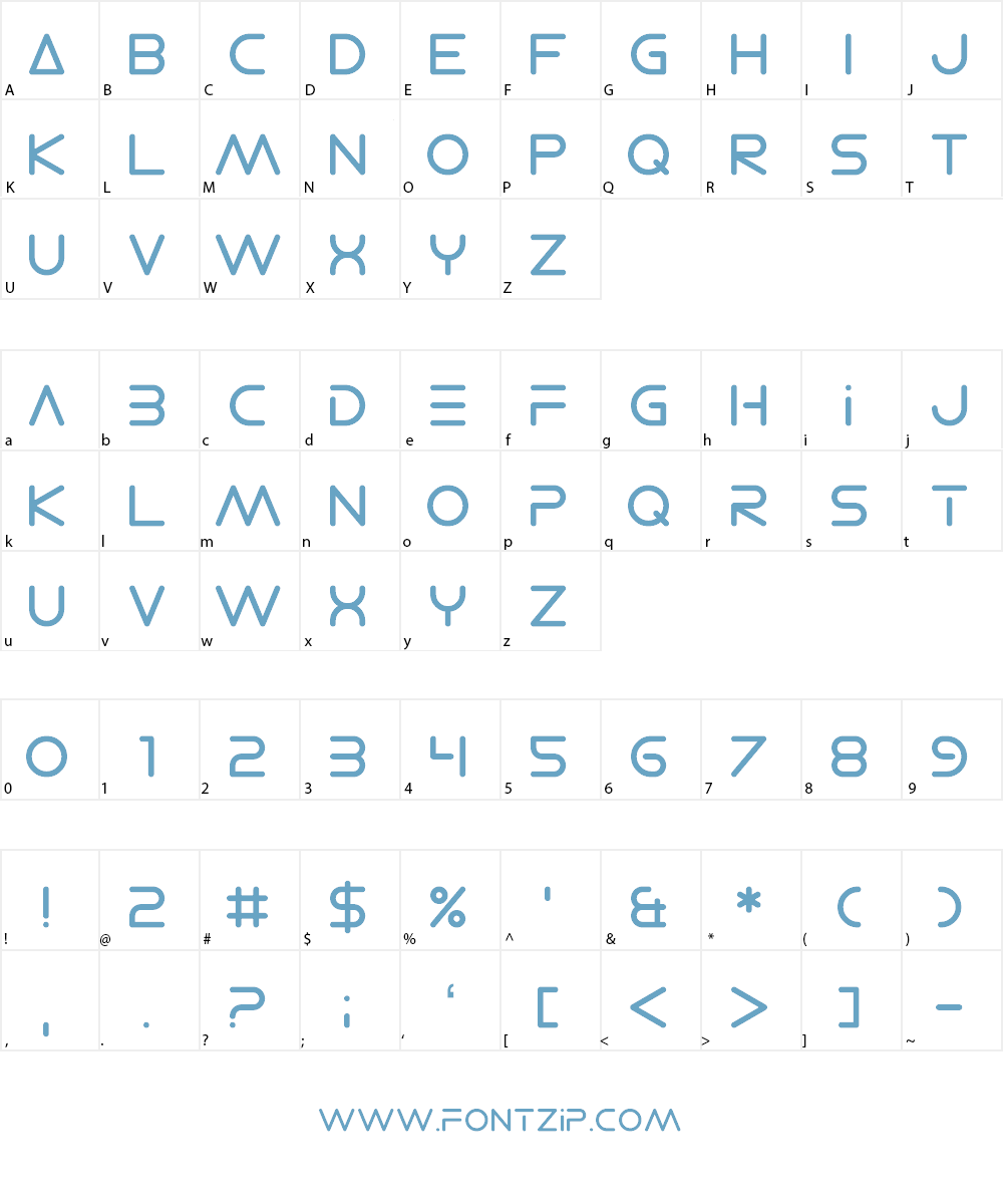Electro Shackle Font Character